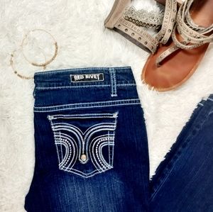 Red Rivet Plus Size Skinny Jean's Dark-Wash sz17